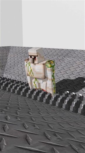 Minecraft Iron Golem with a Shredder Machine #shorts #minecraft #minecraftshorts