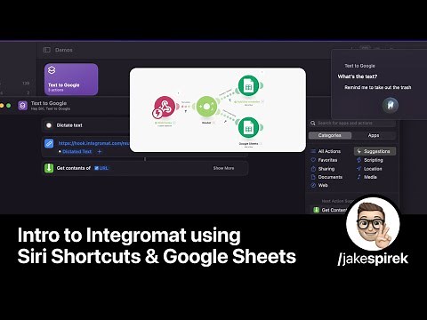 Intro to Make (Integromat) using Siri Shortcuts & Google Sheets