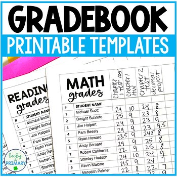 Gradebook Printable Template | Editable Autofill Grade Book & Class List