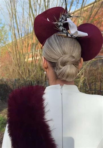 Elegant Low Bun for Cheltenham Ladies Day