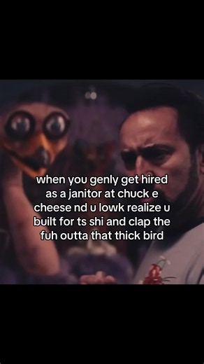 Janitor at Chuck E. Cheese Meets Willy's Wonderland Vibe
