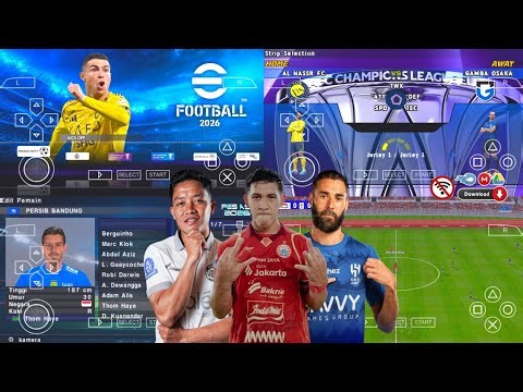 eFootball PES 2026 PPSSPP Android Offline Full Update AFC & BRI Super League Indonesia 4k Graphics