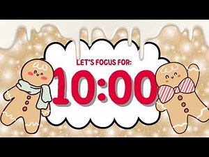 Cute 10 Minute Holiday Gingerbread Timer for Classrooms | Cozy Christmas Countdown 🍪