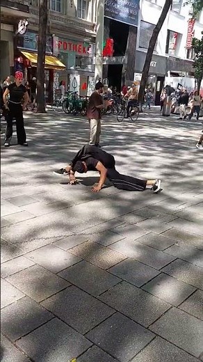 Breakdancer acrobatic move