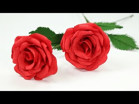 DIY Paper Flowers: How to Make Paper Rose with Crepe Paper