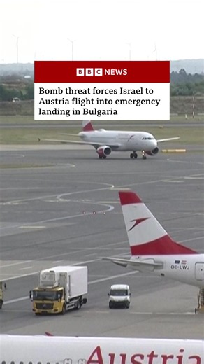 The Airbus A320 plane was travelling from Tel Aviv to Vienna on Sunday night but made an emergency landing in Sofia, where passengers were evacuated, the Bulgarian transport ministry said in a statement. #TelAviv #Vienna #AustrianAirlines #News #BBCNews