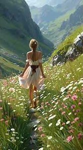 girl in girl in flower garden