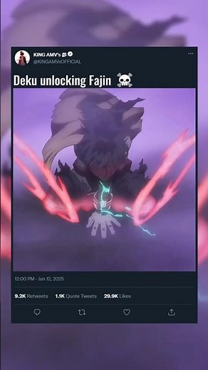 Deku unlocking Fajin ☠️ | #myheroacademia #animeedit #mangaedit #video #allmight