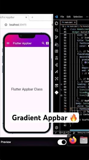 Flutter gradient appbar in just 10 seconds 🔥 #appdevelopment #flutter