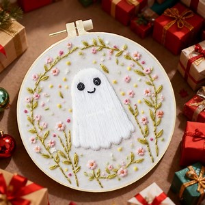 Cute Ghost 3D Embroidery DIY Kit (beginner-friendly Whimsical Hoop Art) - Etsy Canada