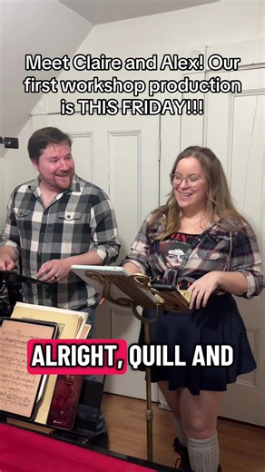 I’ve been quiet for a few days because we’ve started rehearsals for the workshop production of #realenoughmusical !!! Meet Ben and Nicole who will be playing Alex and Claire 💕👻 #newmusical #superhero #musicaltheatre #theatrekid