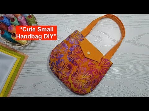 DIY Canvas Tote Bag | Easy Fabric Hand Bag / Small Handbag Sewing Tutorial