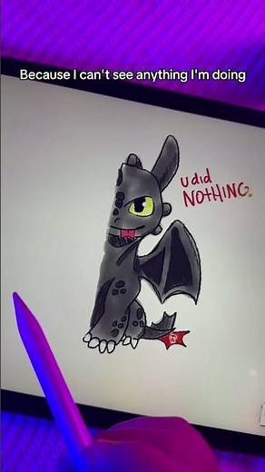 Help me find my Drawing from How To Train Your Dragon…ArtWorkout #toothless #illustrator #comedy