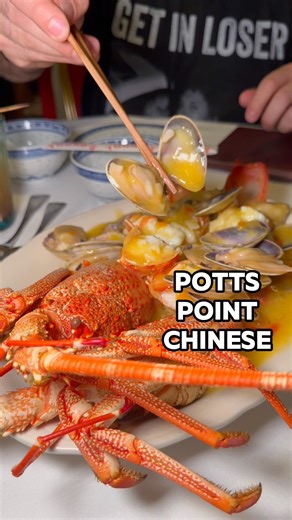 Luke Calopedos & Joe Tavella | 2 Hungry Guys on Instagram: "😍 FINALLY made it to @bigsamyoung’s Potts Point casual Chinese restaurant 😍 and it absolutely delivers. HAVE A LOOK AT THEIR whole Eastern Rock Lobster with pipis in rich garlic butter. And it didn’t stop there, we ordered a mountain of desserts. This is Young’s Palace in Potts Point. @youngspalaces #sydneychinese #chinese #youngspalace #sydneychineaerestauarant"