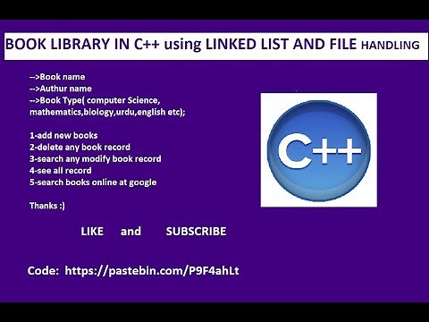 Books library in C++ using linked list and file handling