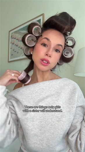 Asking for a toothbrush at 1 am is not high maintenance 😭💖👀 #hair #hairstyle #blowout #hairrollers