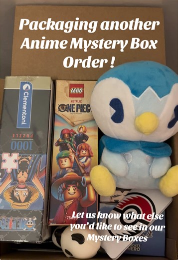 Package another Anime Mystery Box with Us !!! One Piece Luffy , Pokemon, Jujutsu Kaisen, we do it all !