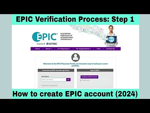 EPIC Verification | EPIC ECFMG | How to create EPIC account for GMC and IMC registration