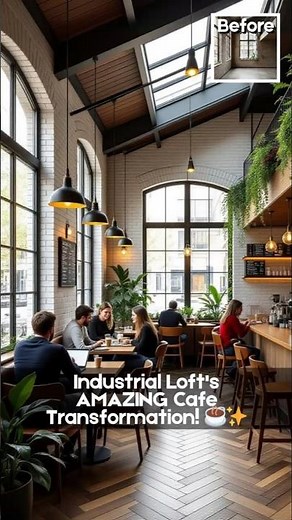 Industrial Loft's AMAZING Cafe Transformation! ☕️✨