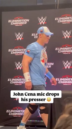 1.1M views · 13K reactions | John Cena walked into his presser, dropped the mic and left  | theScore | Facebook