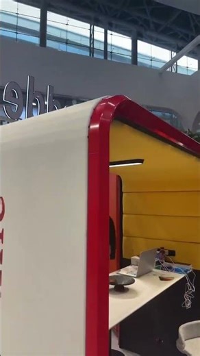 New style of front desk or reception, aluminium and soft board.