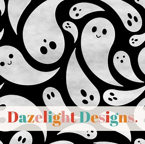 Paisley Style Ghosts | Seamless Pattern for Small Business Use | Halloween | Spooky | Cute | Gender Neutral Seamless Repeat Pattern - Etsy