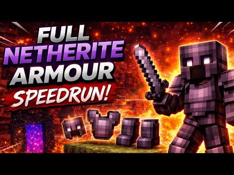 Almost Broke The World Record😱🤯 | Full Netherite Armour Speedrun |
