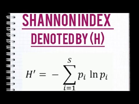 Shannon Wiener Diversity Indices/Index Simple explaination #msc #youtube #zoology #speciesdiversity