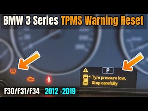 Tyre Pressure Low Warning TPMS Reset - BMW 3 Series - How To DIY