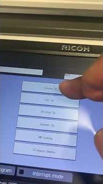 Newer Ricoh service mode