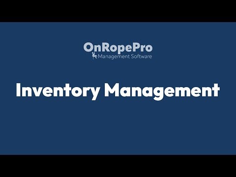 OnRopePro Rope Access Management Software - Inventory Management