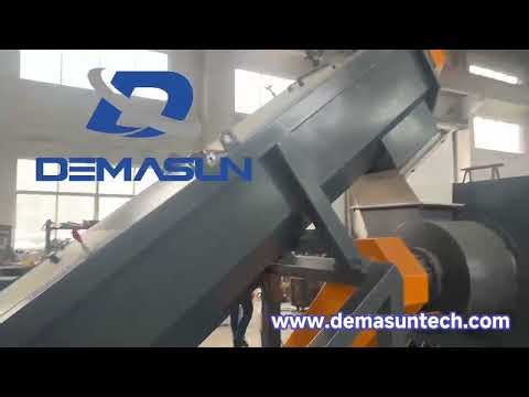 HDPE LLDPE plastic film crushing washing line film recycleing squeezer machine