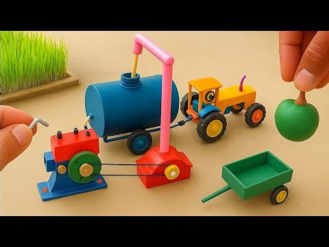 DIY Tractor Motor Water Pump | Build a Mini Brick Water Well at Home | Amazing Science Project 2026