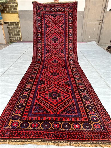 Extra Long 12' Red Runner Rug - Vintage Boho Hallway Decor - 4x12 Handwoven Wool Rug - Dark Red Tribal Kitchen Runner -entryway Carpet - Etsy