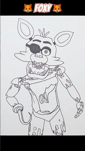 How To Draw Foxy | Five Nights At Freddy’s #shorts #drawing #art #fnaf
