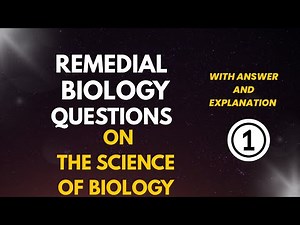 Remedial Biology Questions With Explanations From Chapter One_Part-1 #remedial