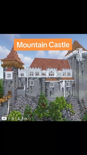 Gothic-Renaissance Castle on a Mountain | Full timelapse and showcase vid on our YT: Fiki & Biki 🐔 . . . #minecraft #minecraftbuild #minecraftcastle #minecrafttimelapse #minecraftyoutuber #minecraftyoutubers #castle #european #gothic #renaissance #minecraftshowcase #minecraftbuilding