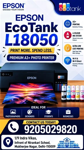 Epson L18050 Printer #EpsonL18050 #EpsonPrinter #PhotoPrinter #A3Printer #PrintingSolution #fyp