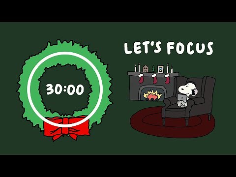 Study with Snoopy! Pomodoro 3x30min | Winter Lofi