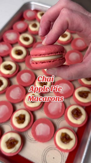 Chai Apple Pie Macarons Recipe Tutorial