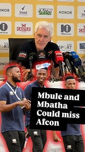 1.7K views · 8.9K reactions | If Mbule and Mbatha don't play they won't go to Afcon...﫤 Bafana coach Hugo Broos understands why Orlando Pirates coach isn't playing Sipho Mbule and Thalente Mbatha, but they run the risk of not going to Afcon if they don't have game time. #BafanaBafana #OrlandoPirates #2025Afcon #GoalMzansi | GoalMzansi.com | Facebook