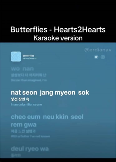 Hearts2Hearts Butterflies Karaoke Lyrics