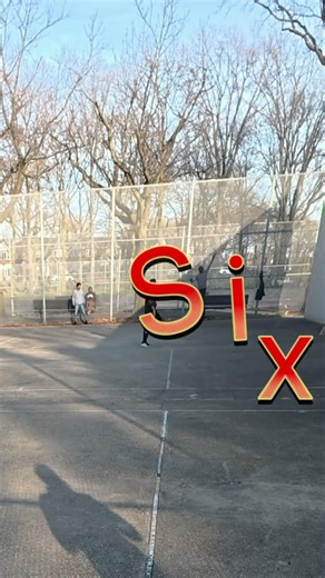 Young man hits a six