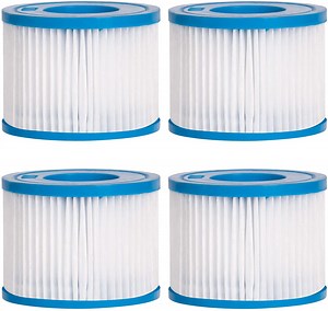 Type VI Hot Tub Spa Replacement Filters Cartridge for Coleman Saluspa, Lay-Z-Spa, Bestway Inflatable Hot Tub (4 Pack)