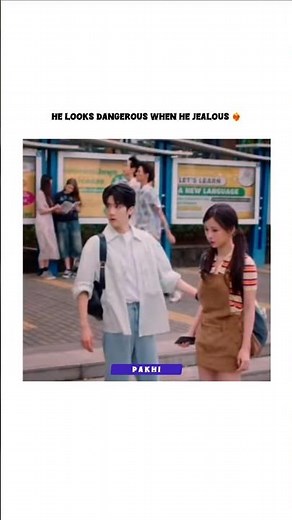 He looks dangerous when he jealous ❤️‍🔥 #cdrama #shorts #youtubeshorts