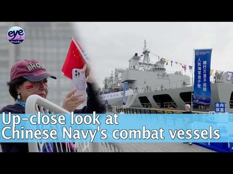 People in Shanghai participate in open-ship events marking PLA Navy's 77th anniversary