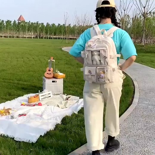 Large-capacity High School Student Backpack Ins Japanese Schoolbag Female Korean Girl Backpack | Bag of Joy