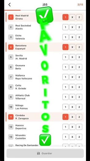 Predicciones Quiniela Jornada 55 ⚽ Favoritos y Sorpresas (1X2)