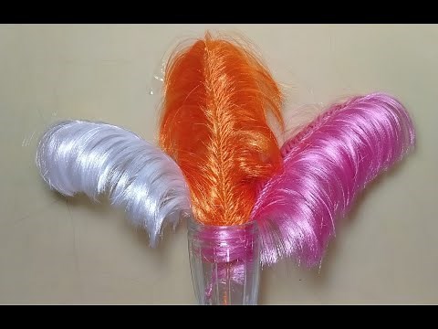 How to make feather satin ribbon | DIY