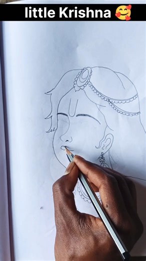 #shorts #ytshorts #youtubeshorts #drawing || shree Krishna scketching ❤️💯